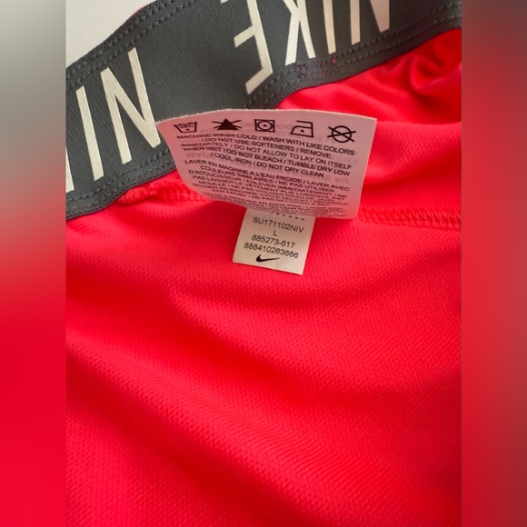 Nike Women's Dri Fit Neon Pink Athletic Shorts - Large - Picture 3 of 4